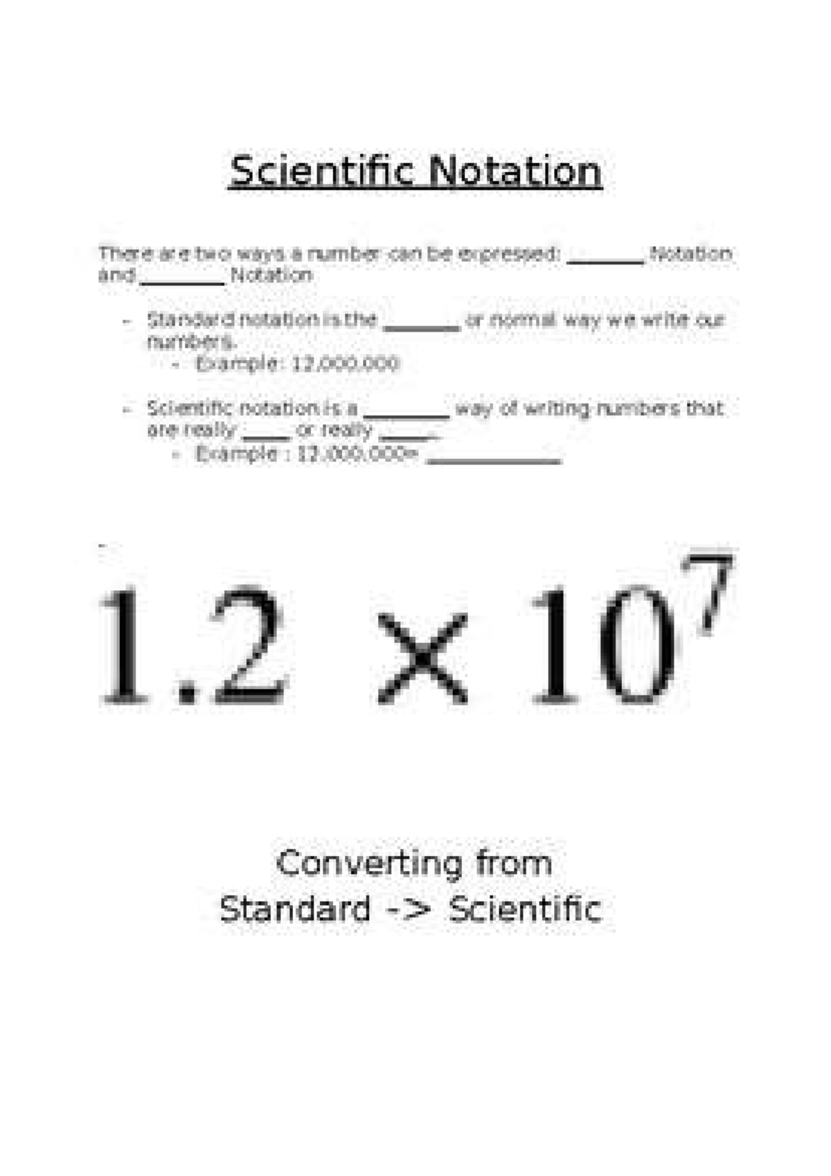 Scientific Notation Explained - SC 2 Notes - Studocu