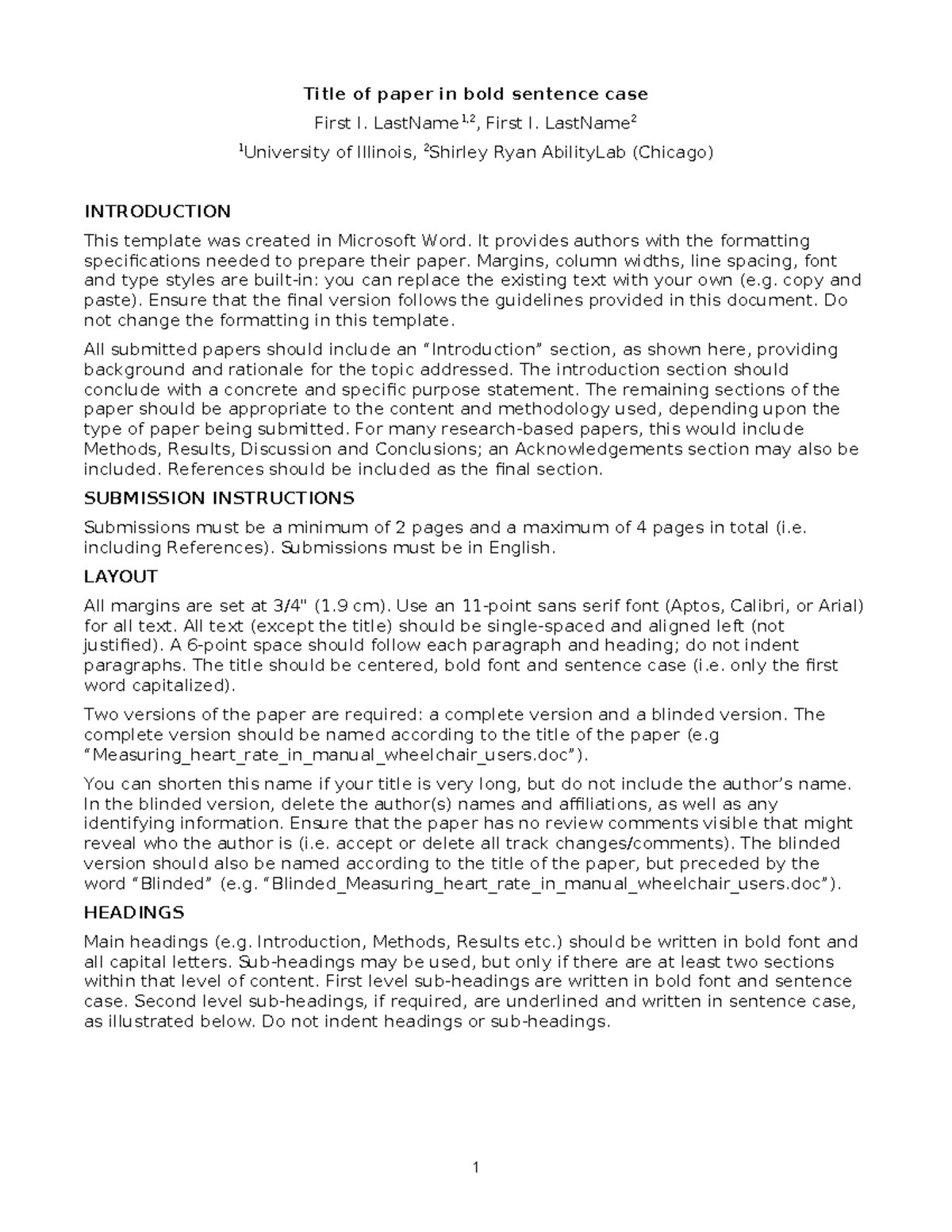 RESNA 2025 Scientific Paper Template Guidelines - Studocu