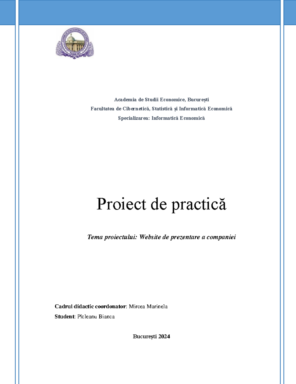 Proiect Practică: Dezvoltare Website SC HELINICK SRL - Pîcleanu B ...