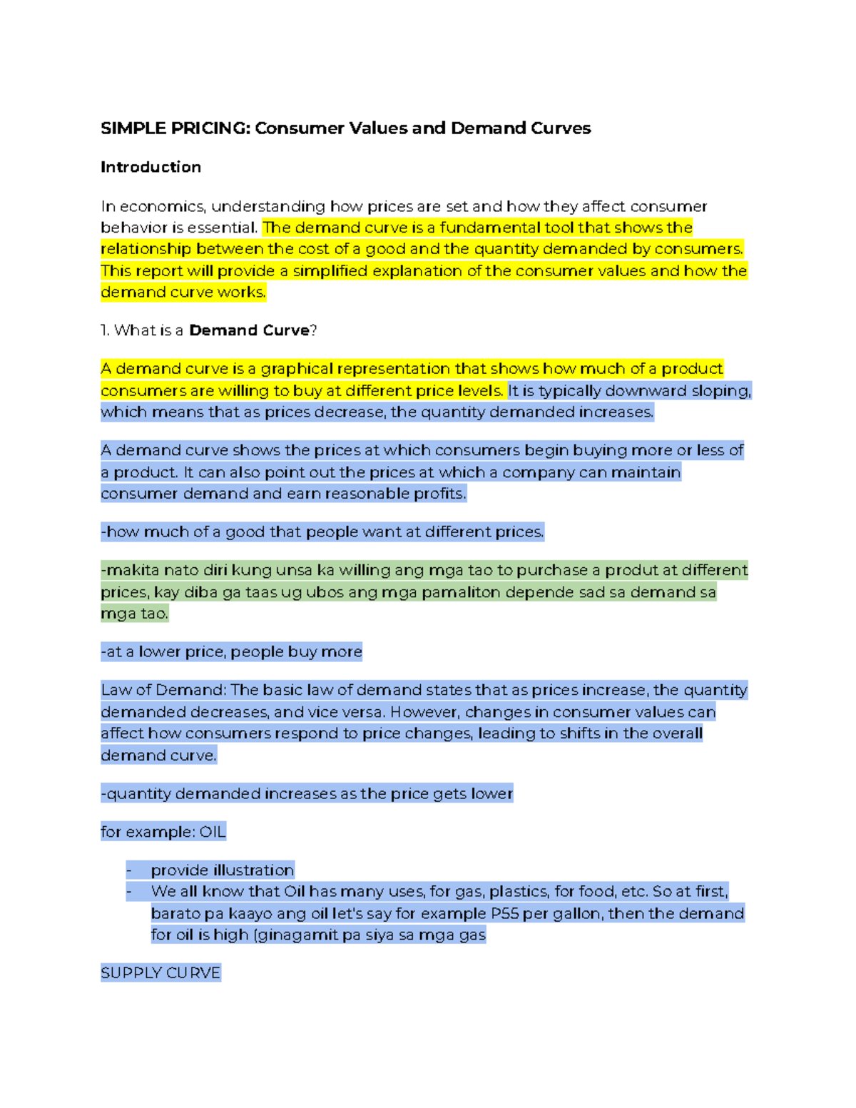MEC15 Demand Curves and Consumer Values Explained - Studocu