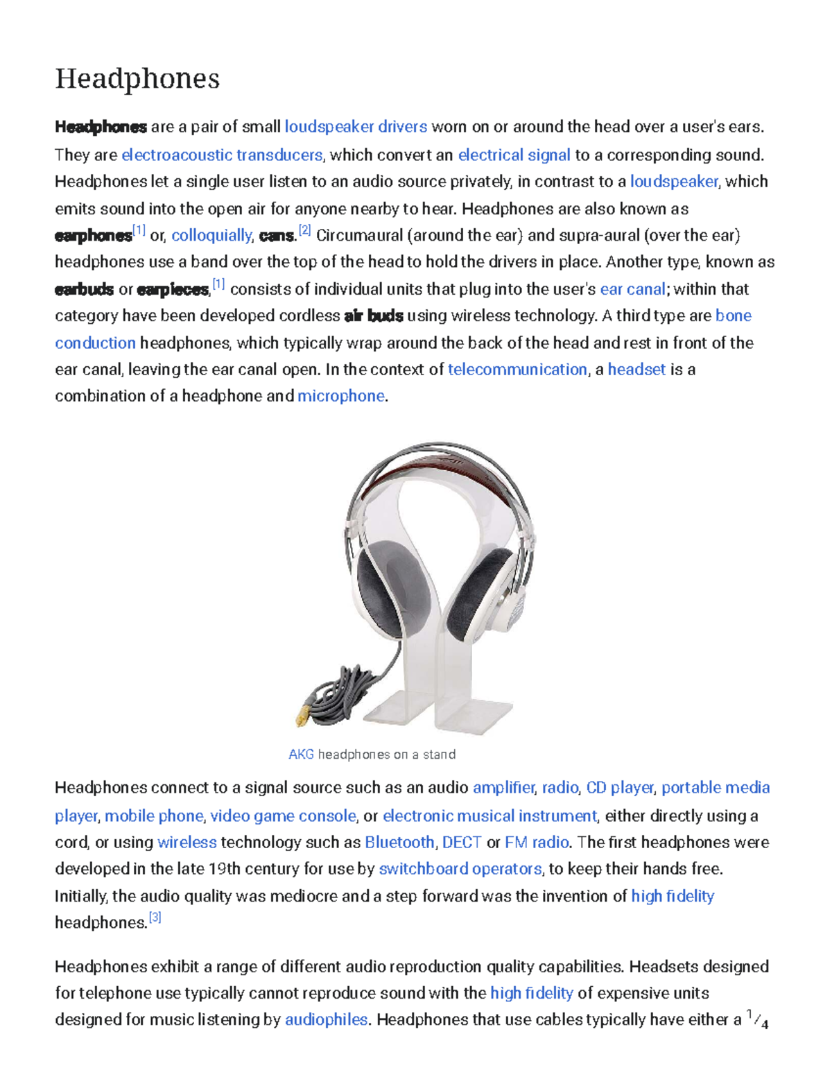 Headphones Overview: Types, History, and Applications - Studocu