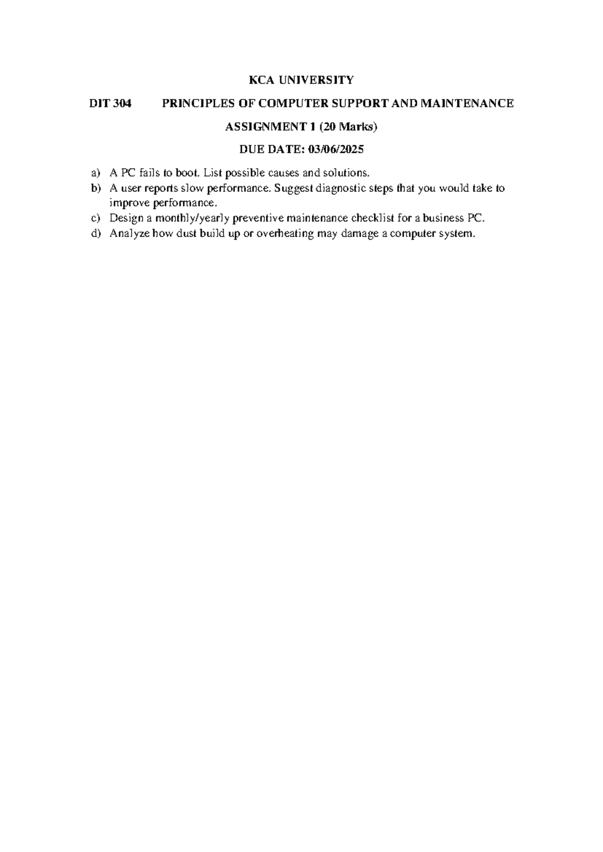 Assignment 1 MAY2025 - practice materials - Diploma in Information ...