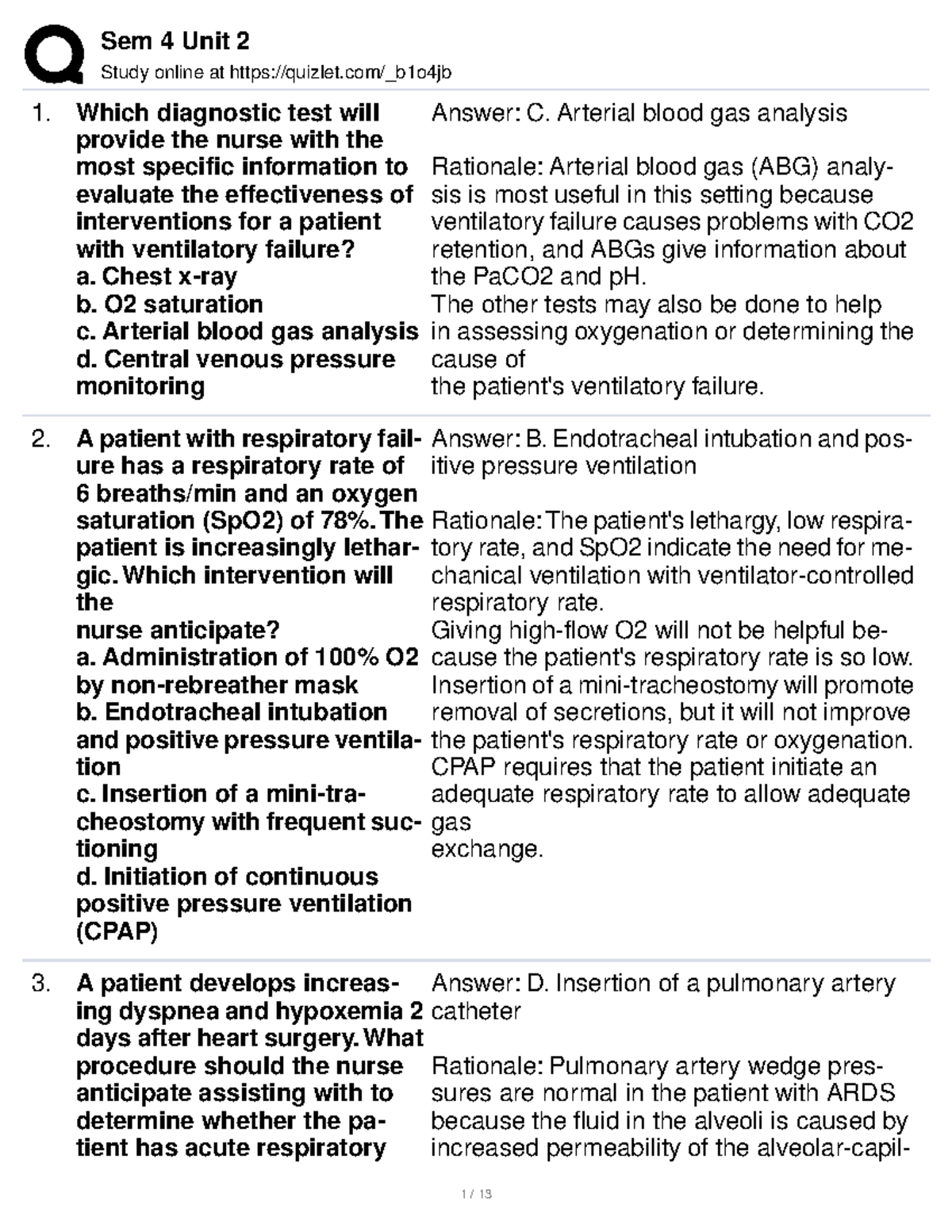 Unit 2 Quizlet questions - Study online at quizlet/_b1o4jb Which diagnostic test will provide ...