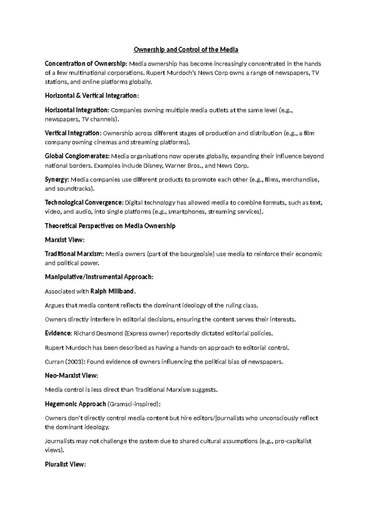Sociology 101: Ownership and Control of Media - Key Concepts Explained ...