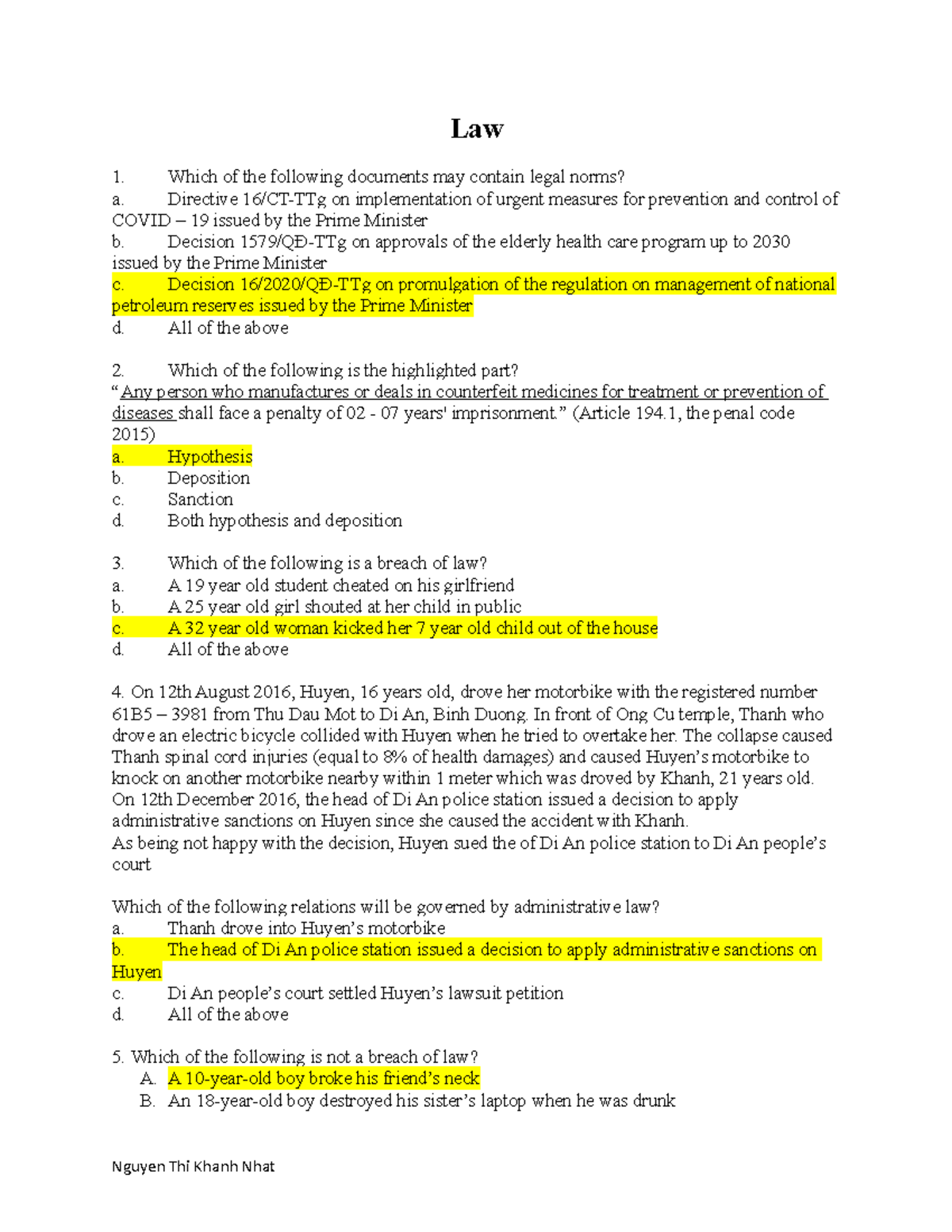 Legal Midterm Exam Study Guide 2021-2022: Key Concepts and Cases - Studocu