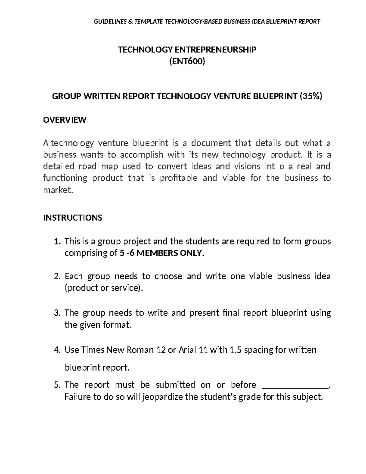 5 6318888102148445607 - TECHNOLOGY ENTREPRENEURSHIP (ENT600) GROUP ...