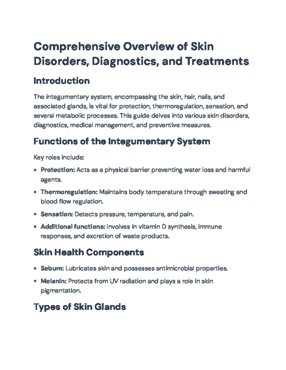 Comprehensive Guide to Skin Disorders & Treatments (Course Code) - Studocu