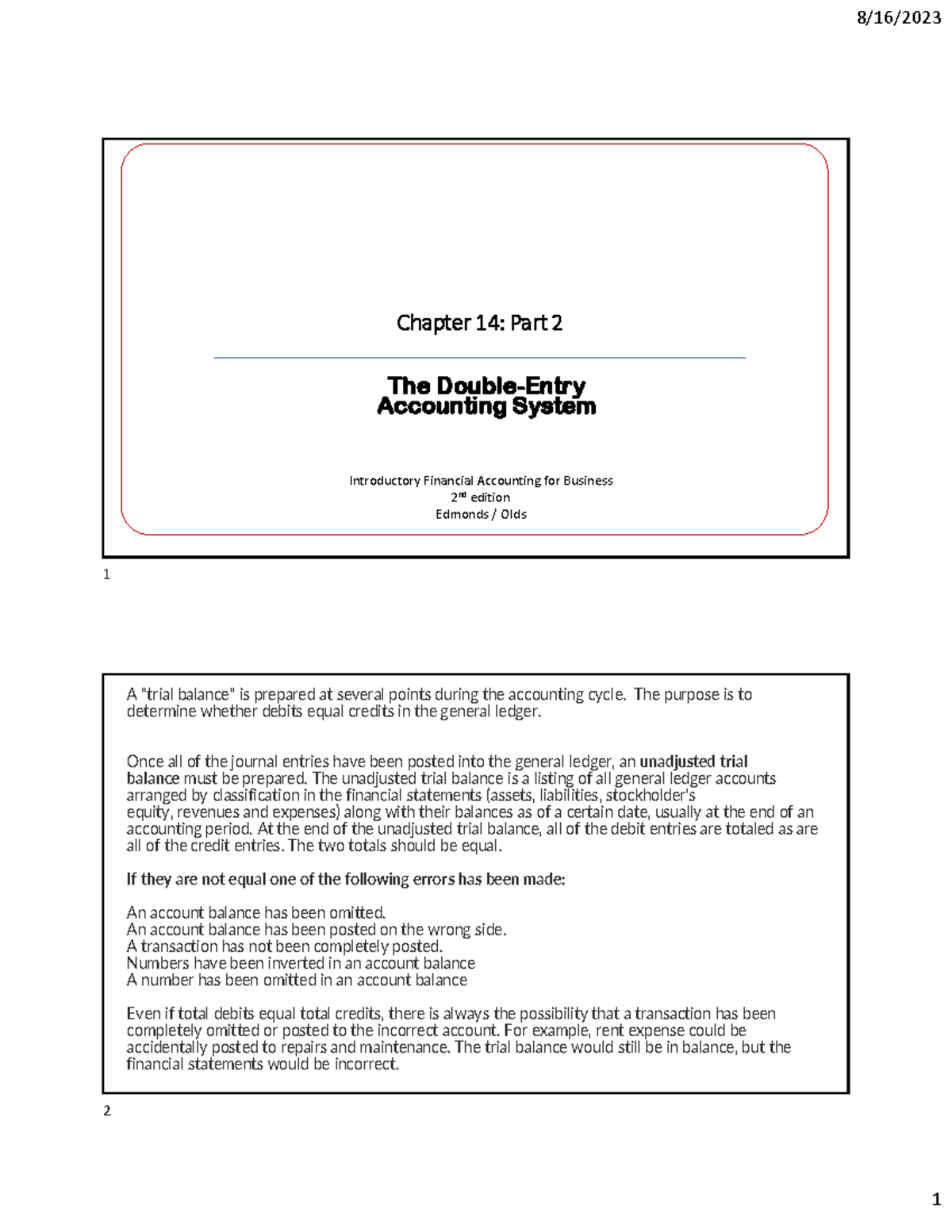 Chapter 14: Part 2 - Understanding the Accounting System in Financial ...