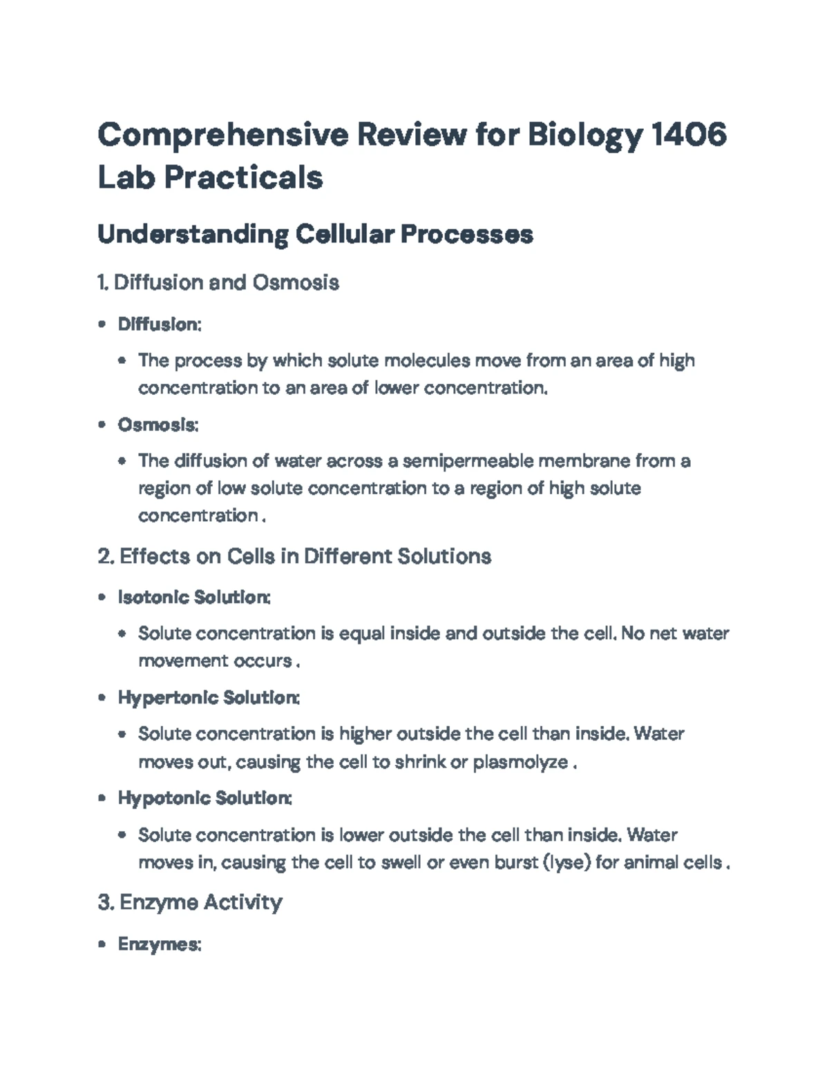 BIOLOGY 1406 LAB PRACTICAL II REVIEW: Mitosis, Meiosis & Photosynthesis ...