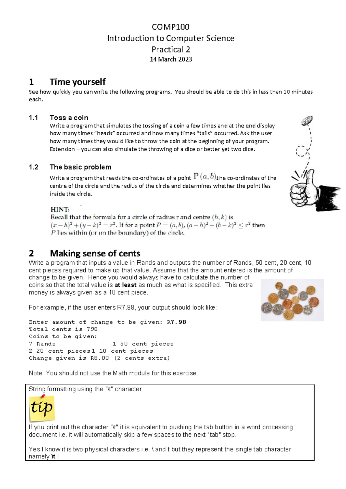 Practical 2 Guide: Programming Exercises from Chapters 1-3 (COMP) - Studocu