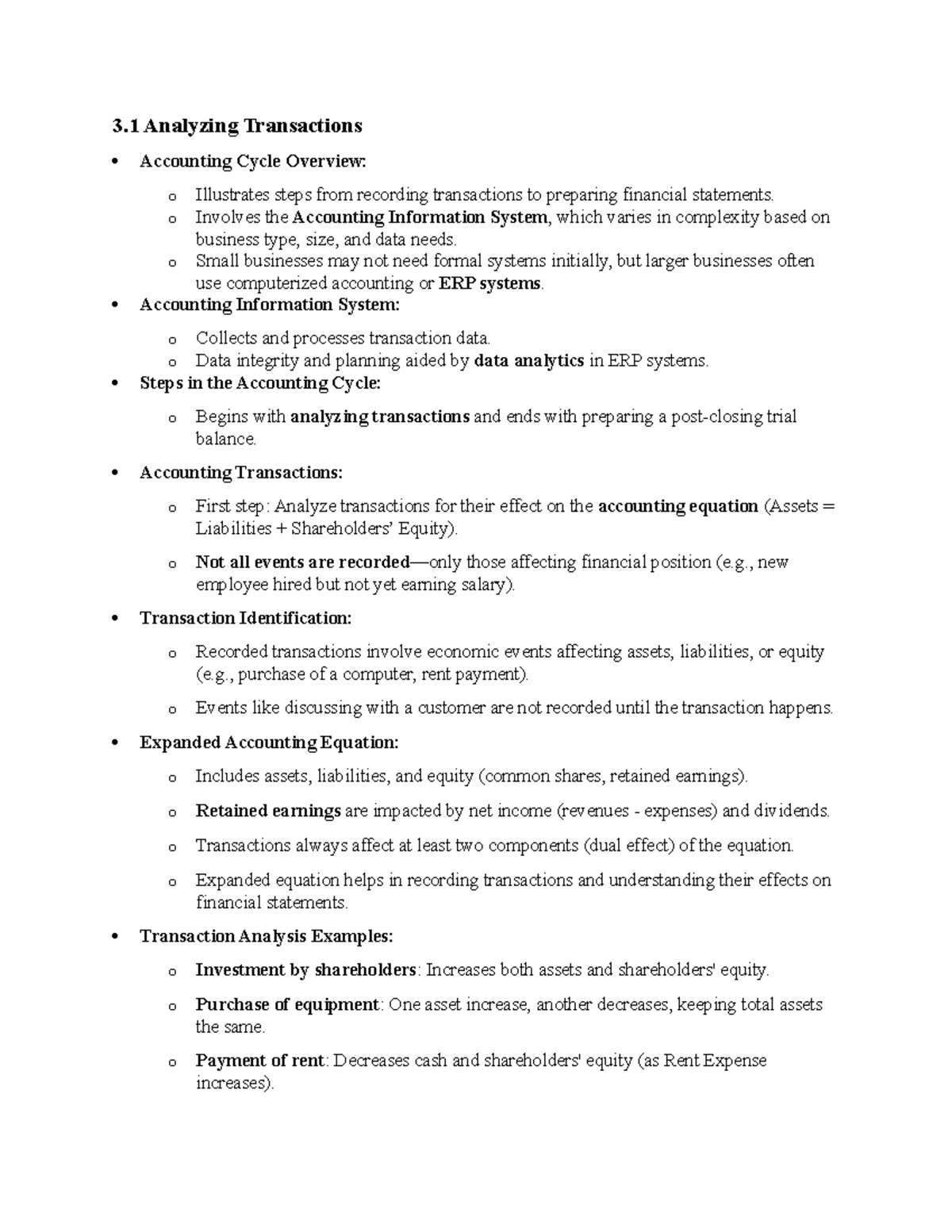 Chapter 2: Understanding the Classified Statement of Financial Position ...