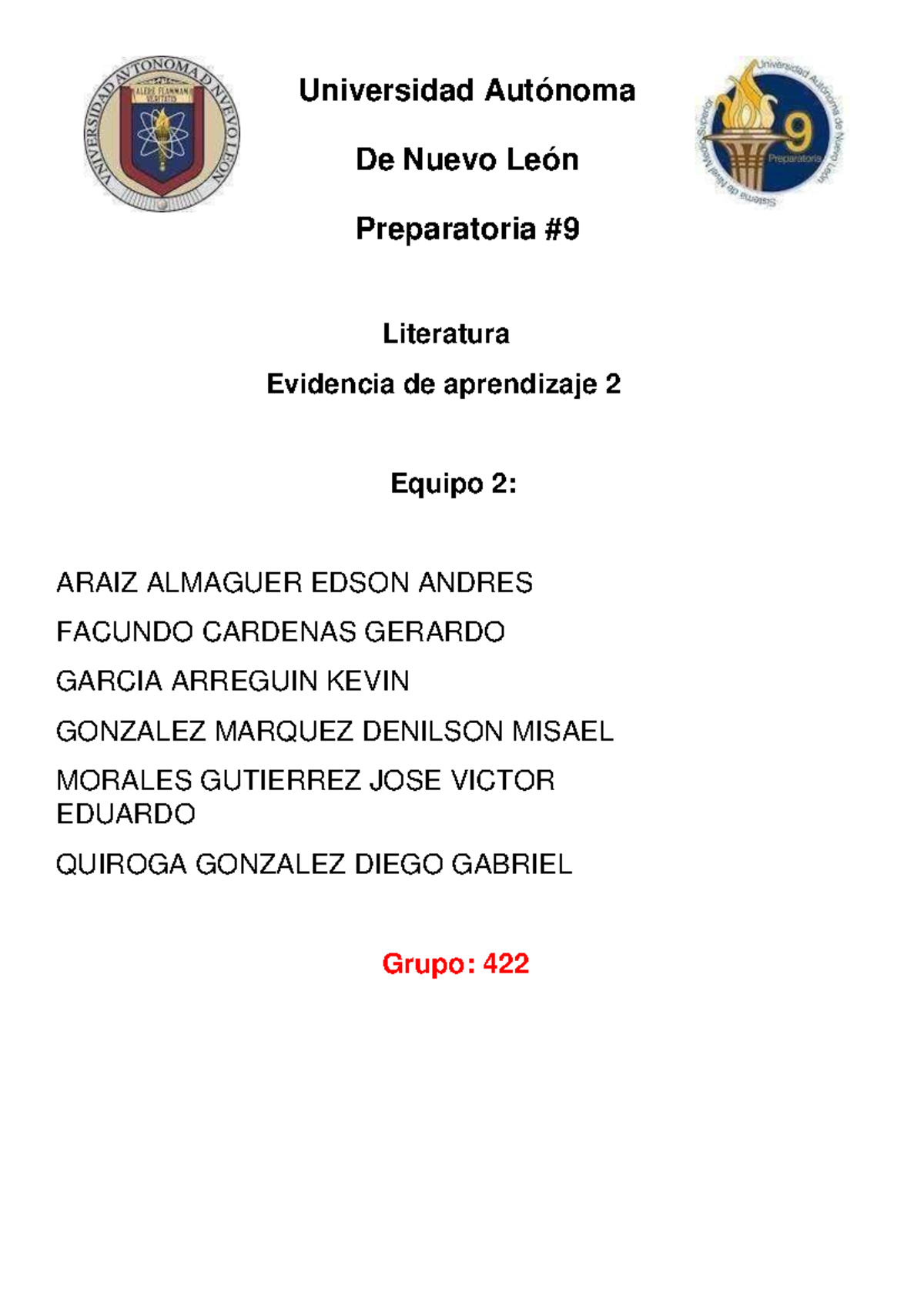 Literatura Ev.Etapa 2 - Universidad Autónoma De Nuevo León Preparatoria ...