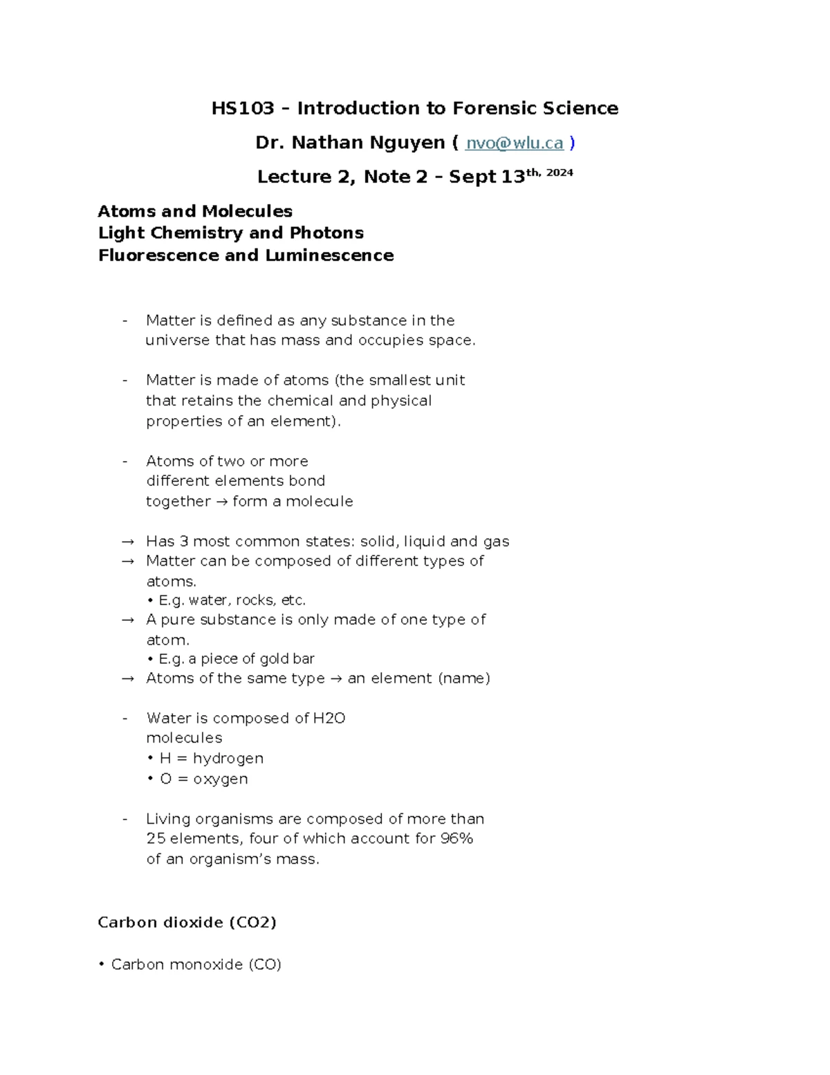 HS103 Forensic Science Final Exam Study Guide and Key Topics - Studocu