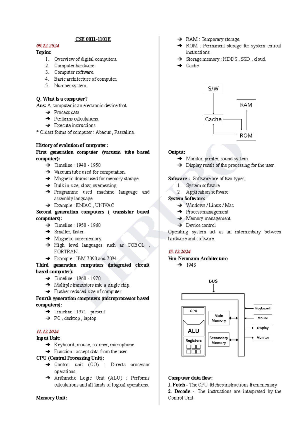 CSE 0011-1101E - Comprehensive C Programming Assignment Summary - Studocu