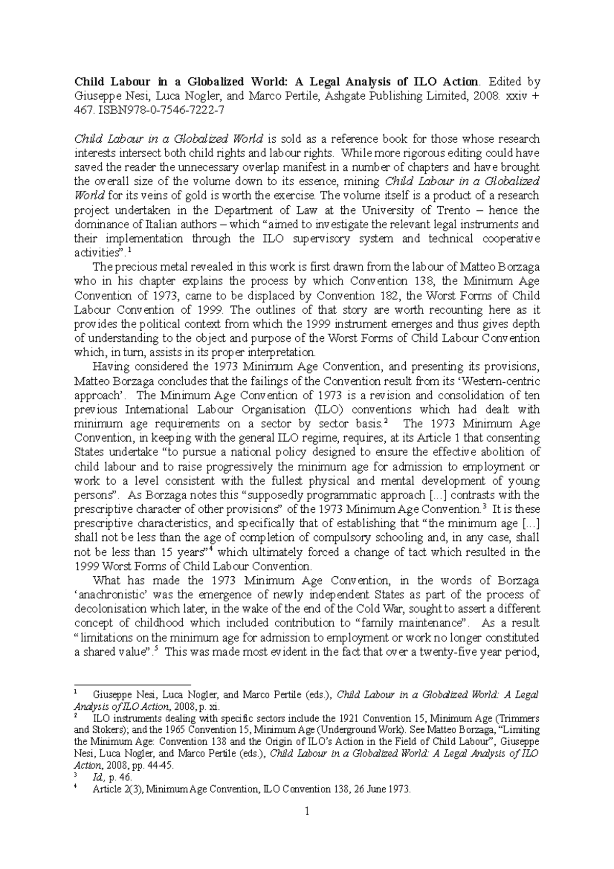 Book Review-Child Labourina Globalized World 13Oct - Child Labour in a ...