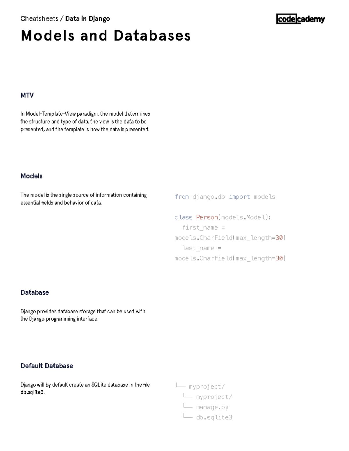 Django y python apuntes - In Model-Template-View paradigm, the model ...