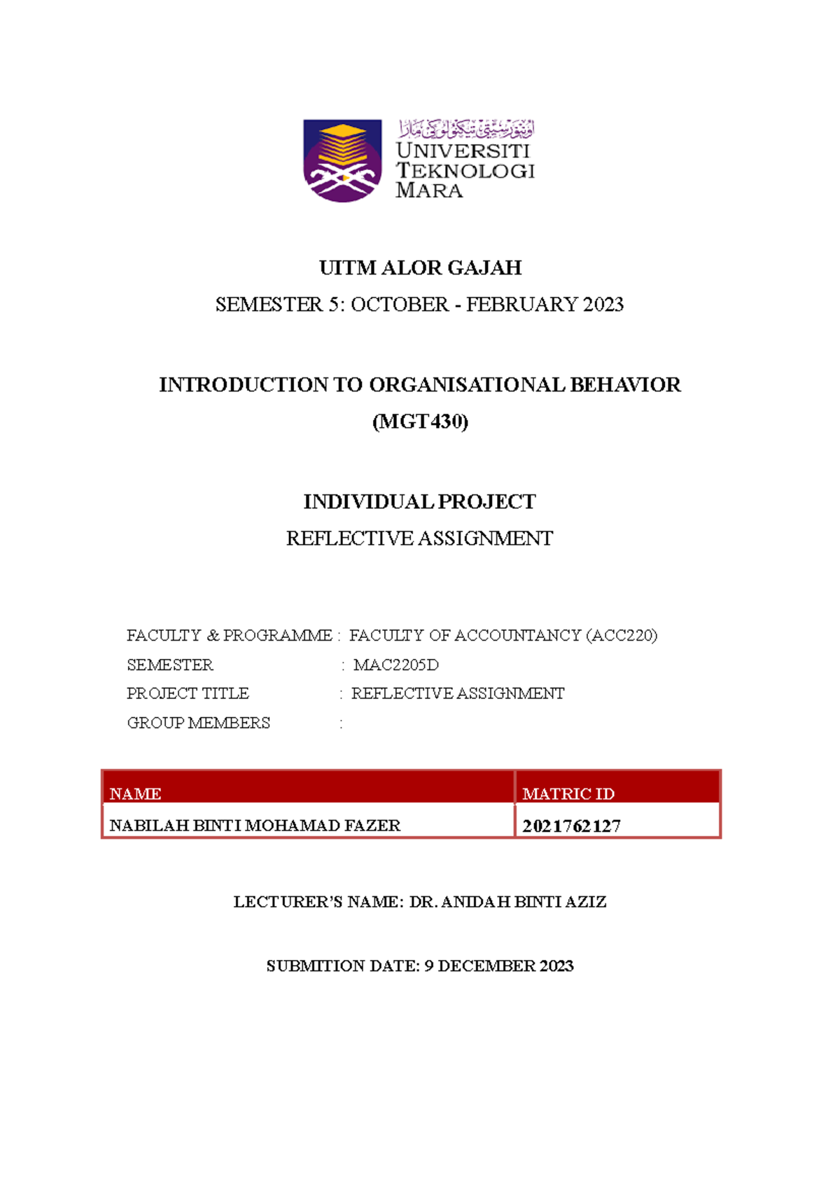 Reflective Assignment On Stress Chapter 4 Insights Mgt430 Studocu