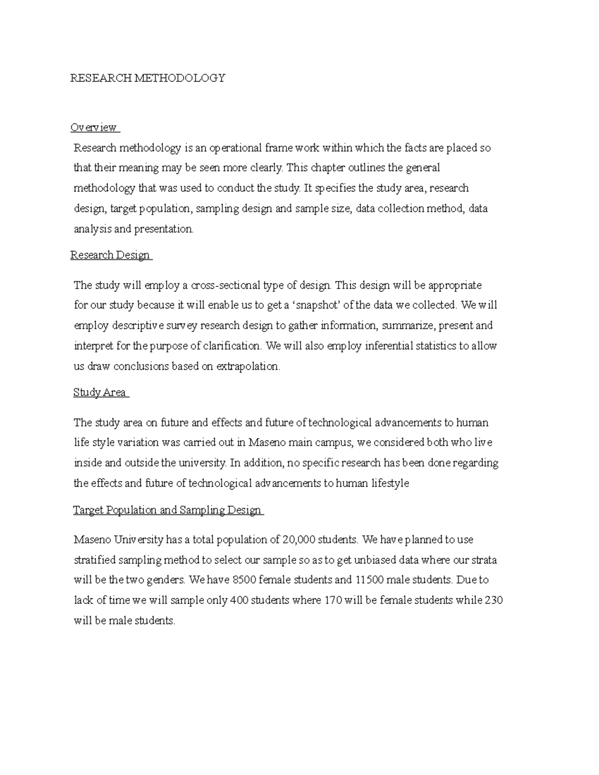 RESEARCH METHODOLOGY - Comprehensive Study Design and Data Analysis ...