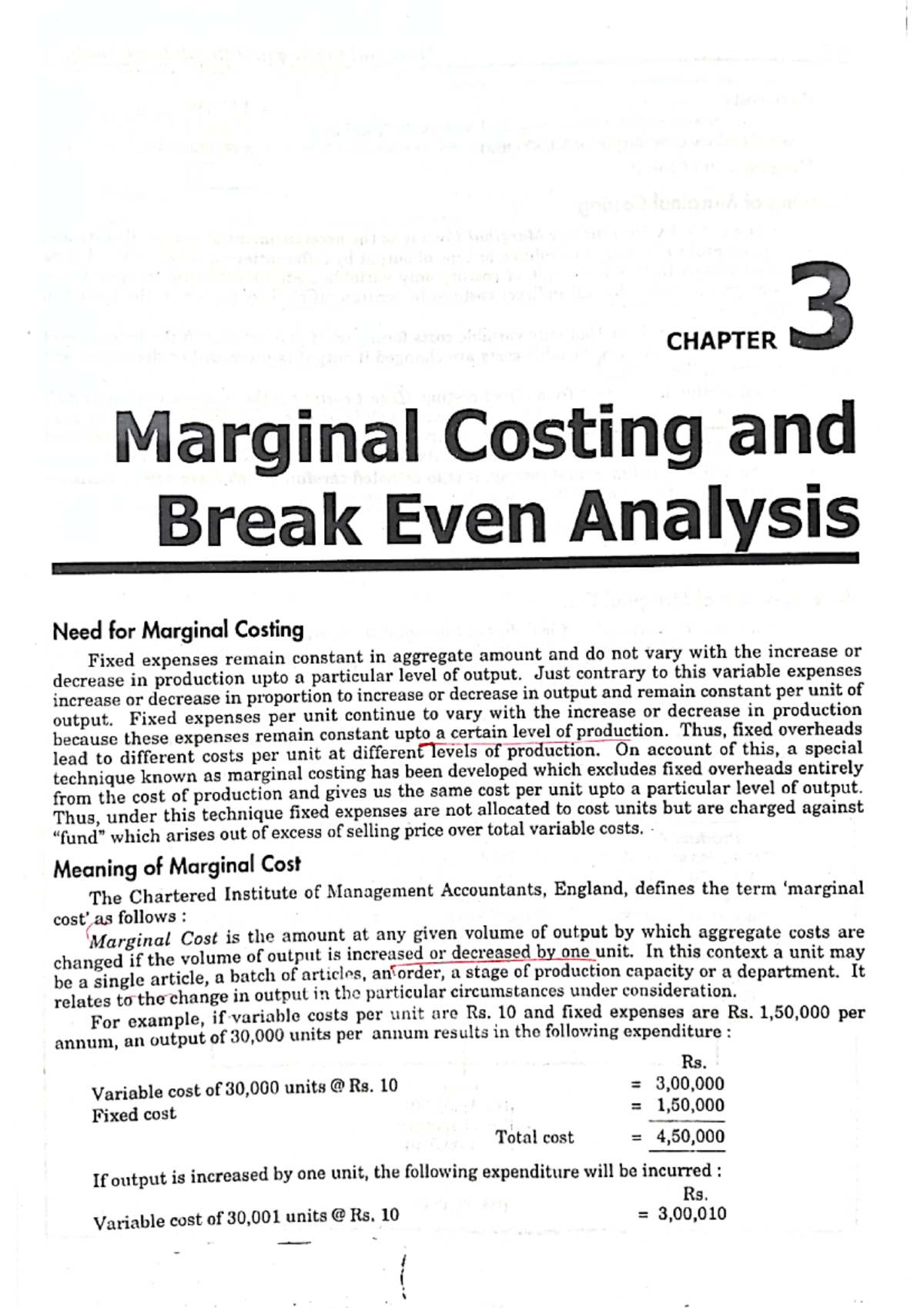 Marginal Costing Analysis: Key Concepts and Applications - Studocu