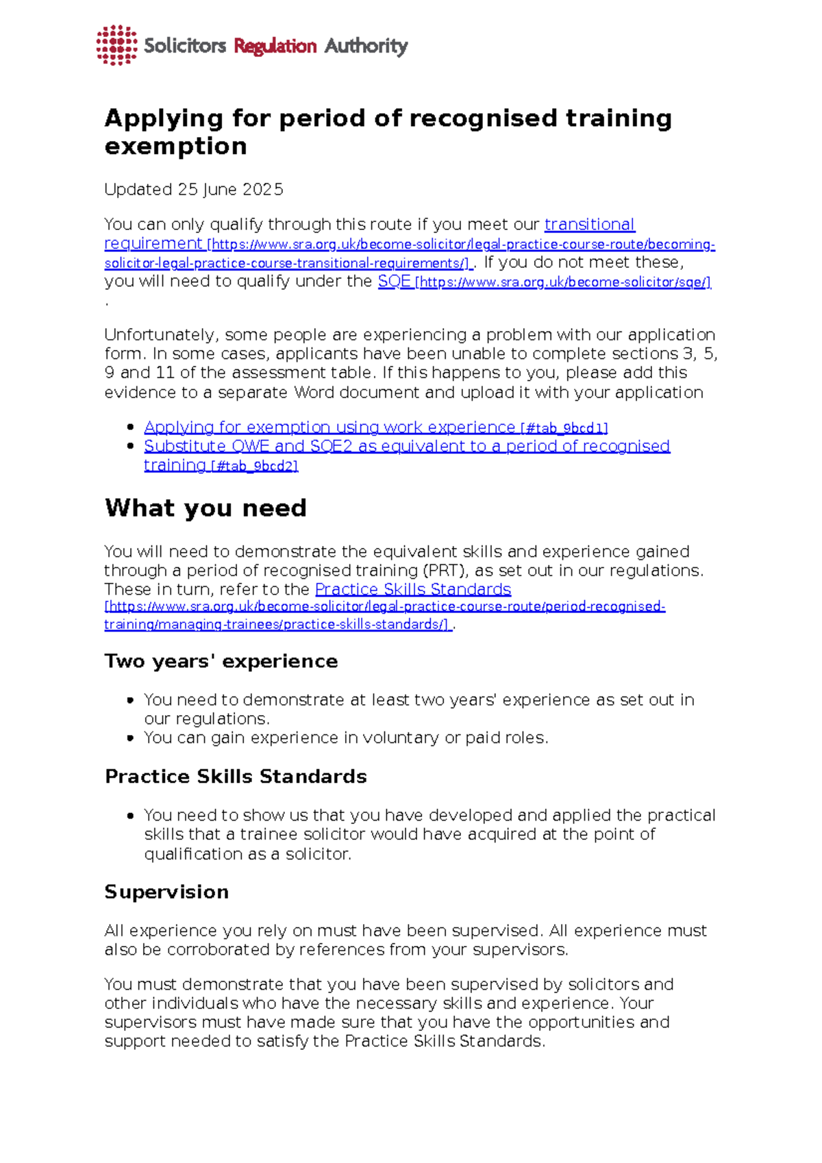 Applying for PRT Exemption: Guidance and Application Steps - Studocu