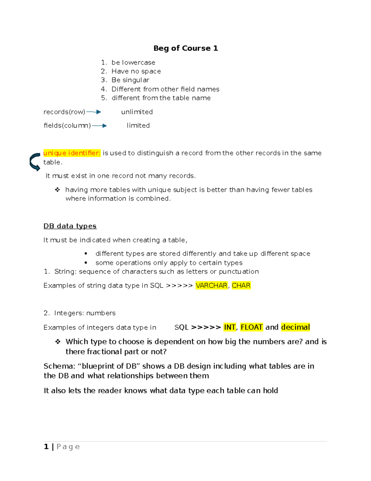 sql_notes_course_1_overview_and_queries - Studocu