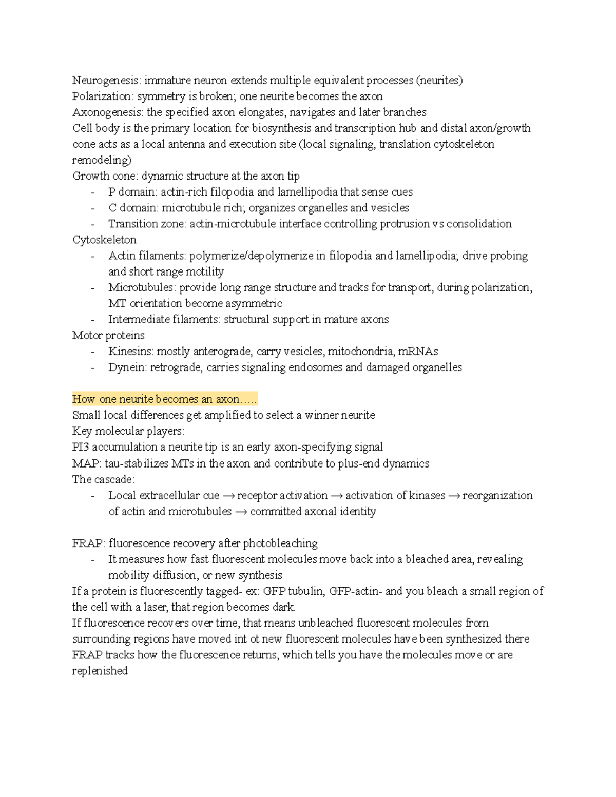 Neurobiology Exam 2 Study Guide: Key Concepts in Neuronal Migration and ...