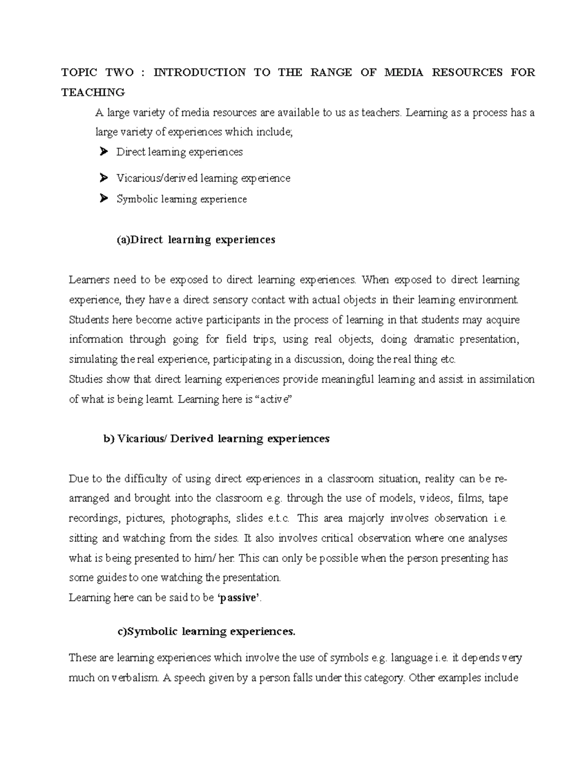 Preparation of Professional Documents: Topic 4 Notes for Educators ...