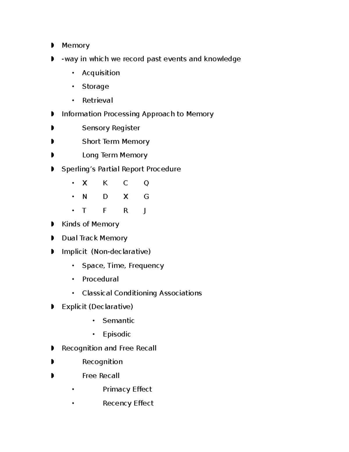 Thinking and Memory - Notes (Psychology 101) - Studocu