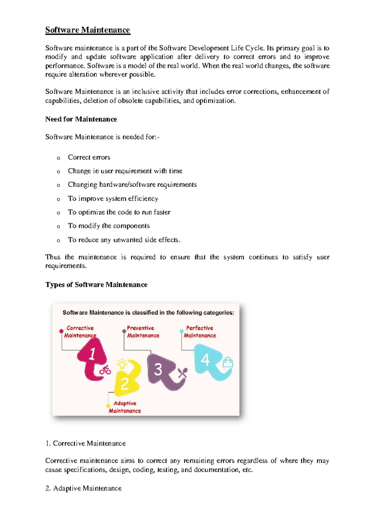 Software Maintenance and Configuration Management (CS101) - Studocu
