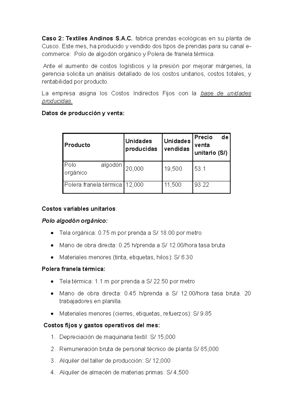 Análisis de Costos y Rentabilidad - Tarea Virtual FFSFFGG - Studocu