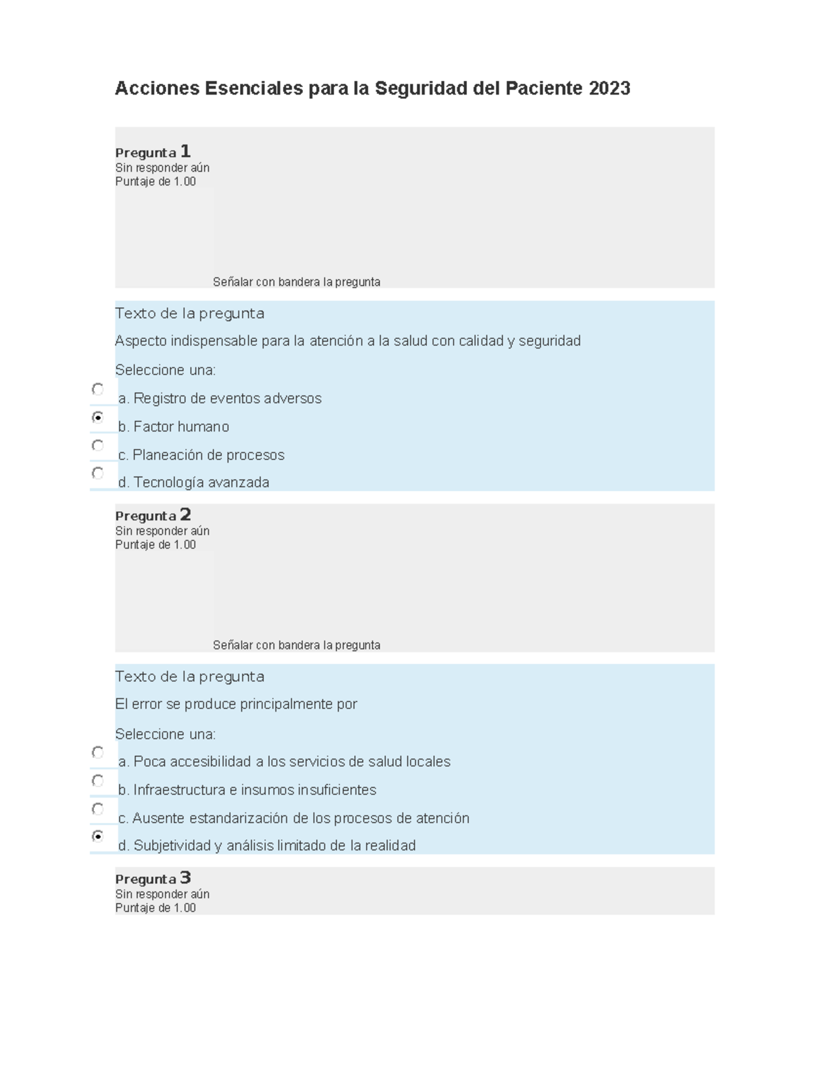 Acciones Esenciales para la Seguridad del Paciente 2023 - RESP Curso ...
