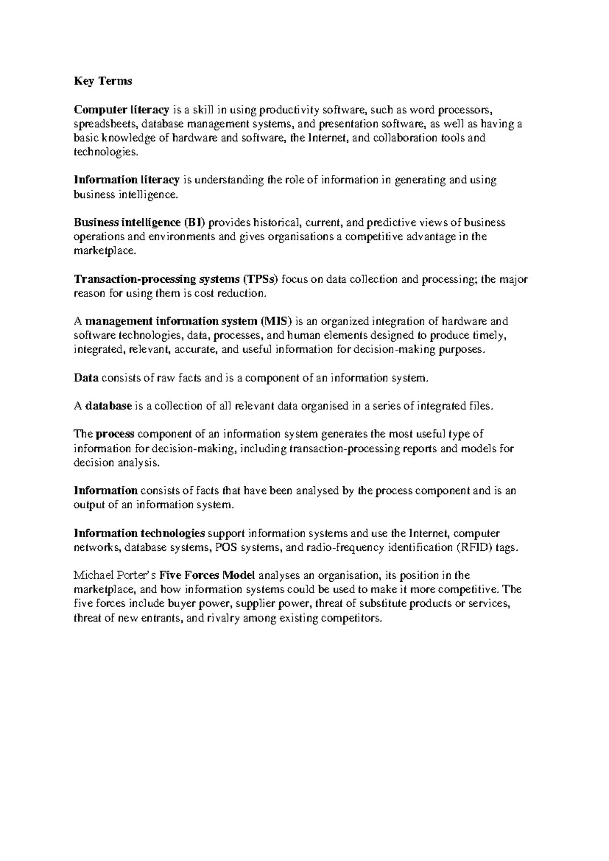 Key Terms E-Business Concepts - Chapter 8 Overview - Studocu