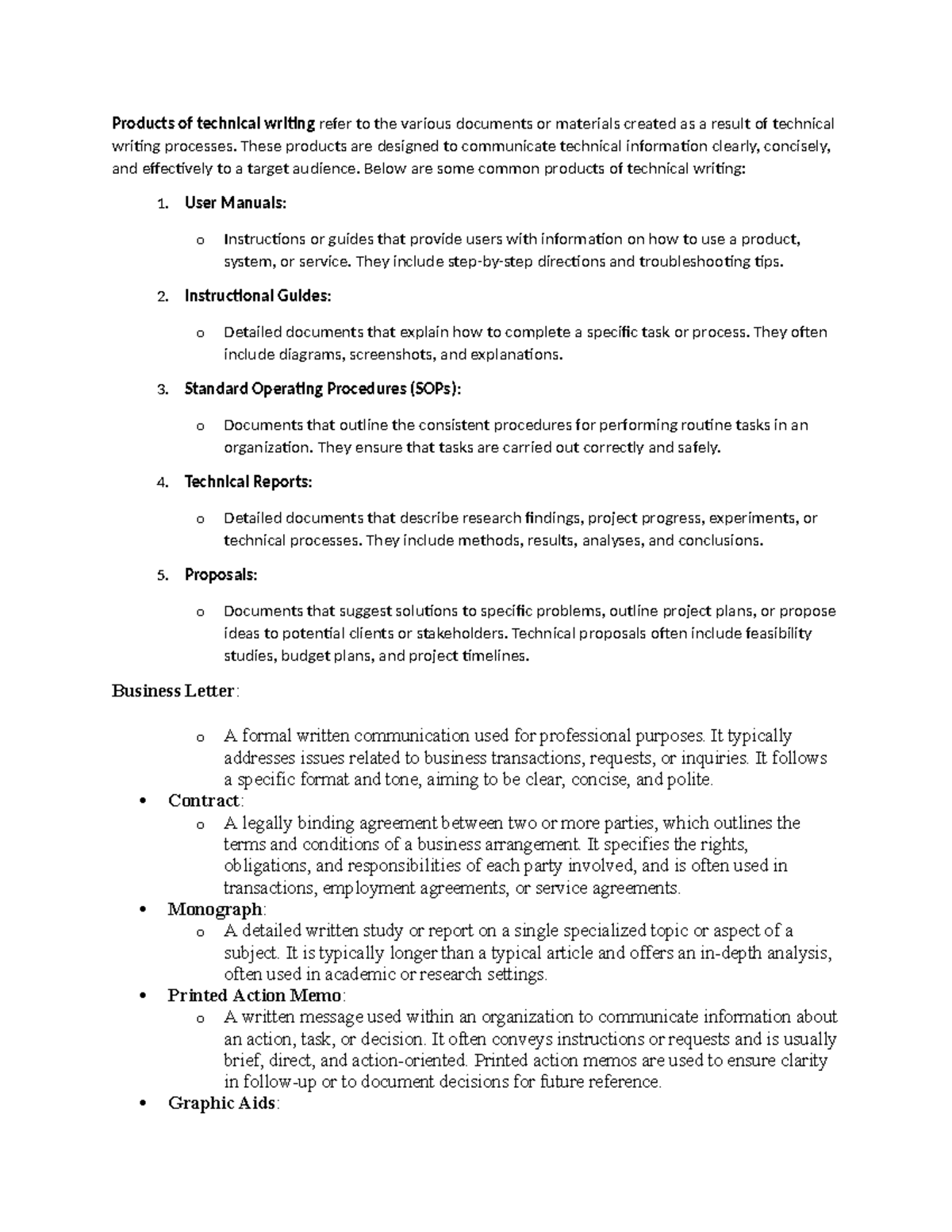 2025 technical writing Purpose Properties - Products of technical ...