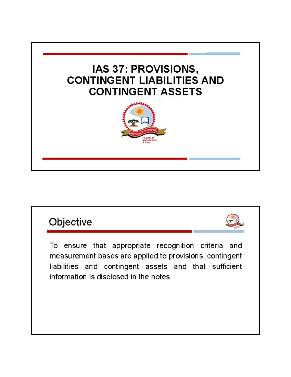 IAS 37: Provisions, Contingent Liabilities & Assets Overview and ...
