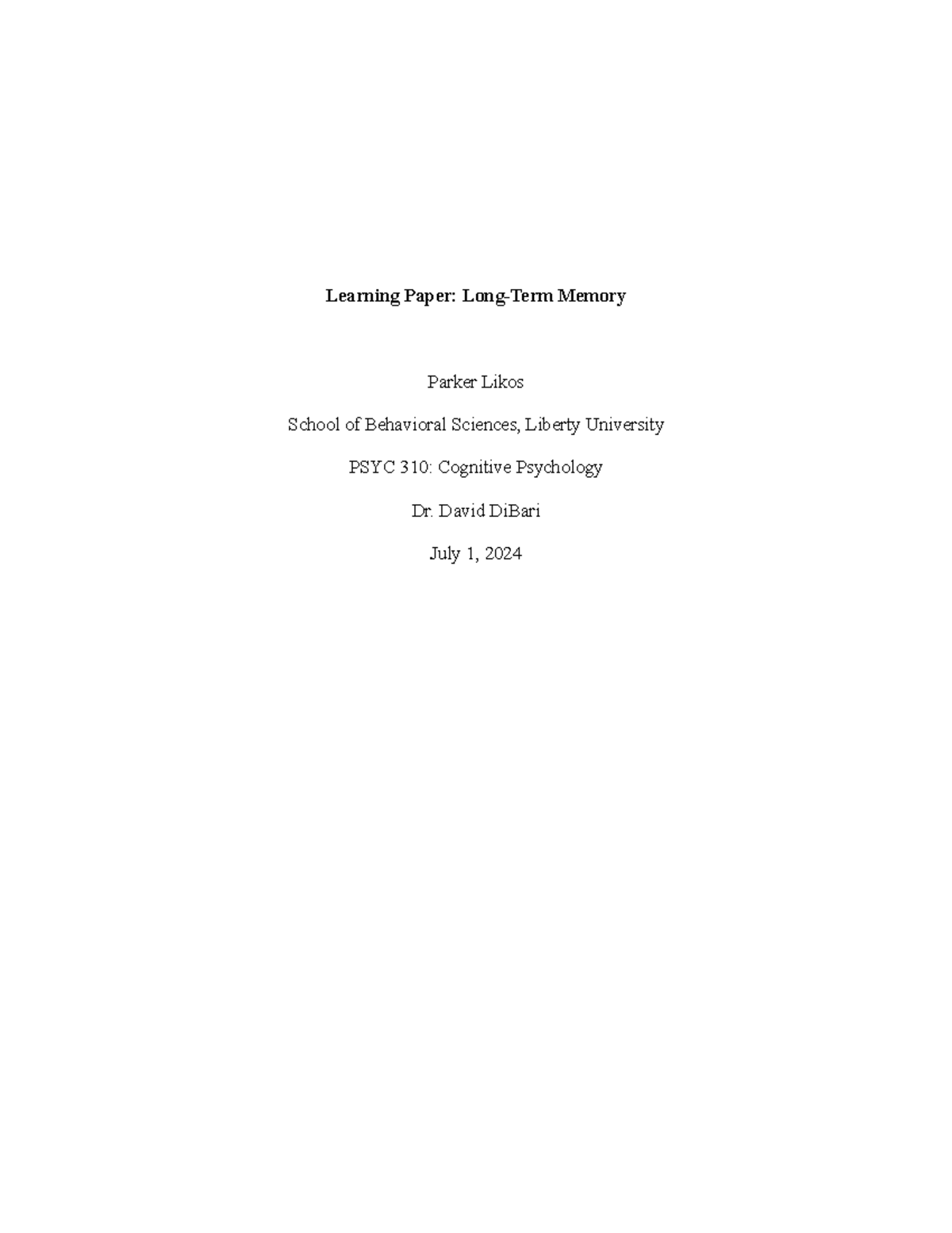 PSYC 310: Long-Term Memory Learning Strategies and Challenges - Studocu