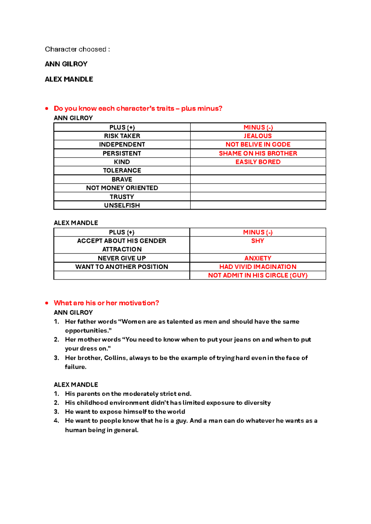 Rizal Case Study: Character Traits and Motivations Analysis - Studocu