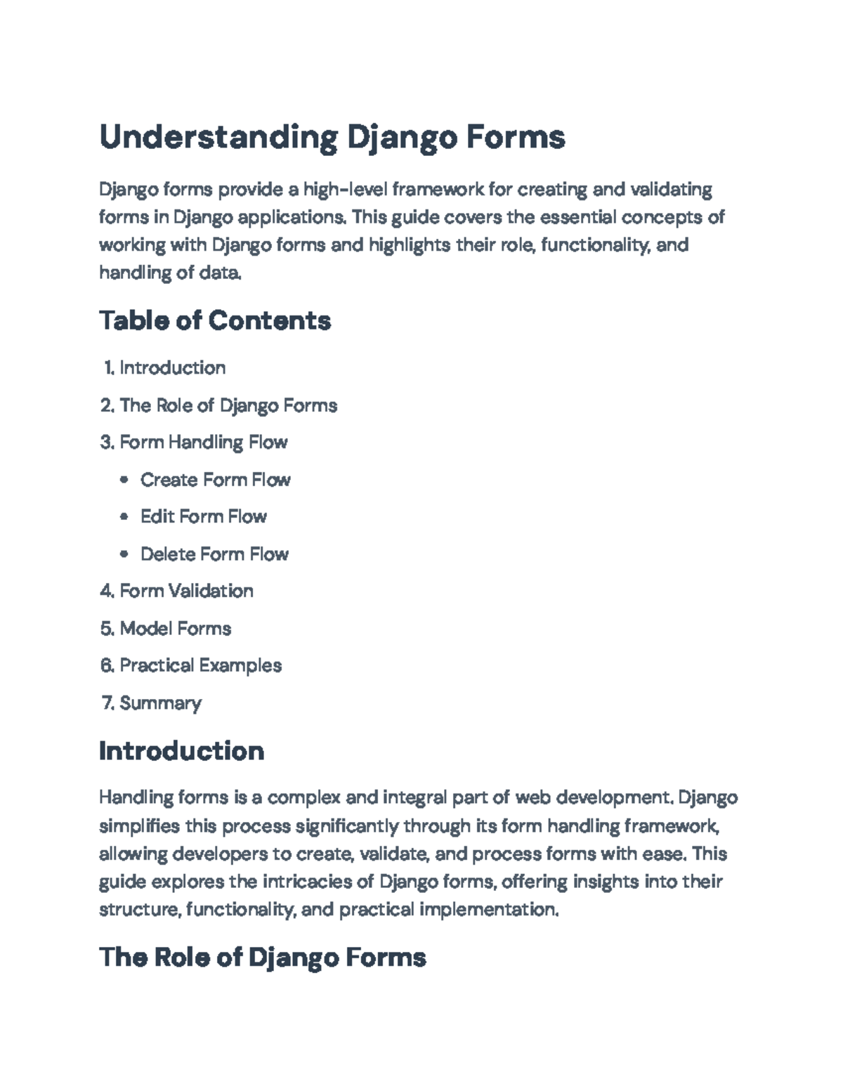 Django Forms Guide: Creation, Validation, and Processing Basics ...