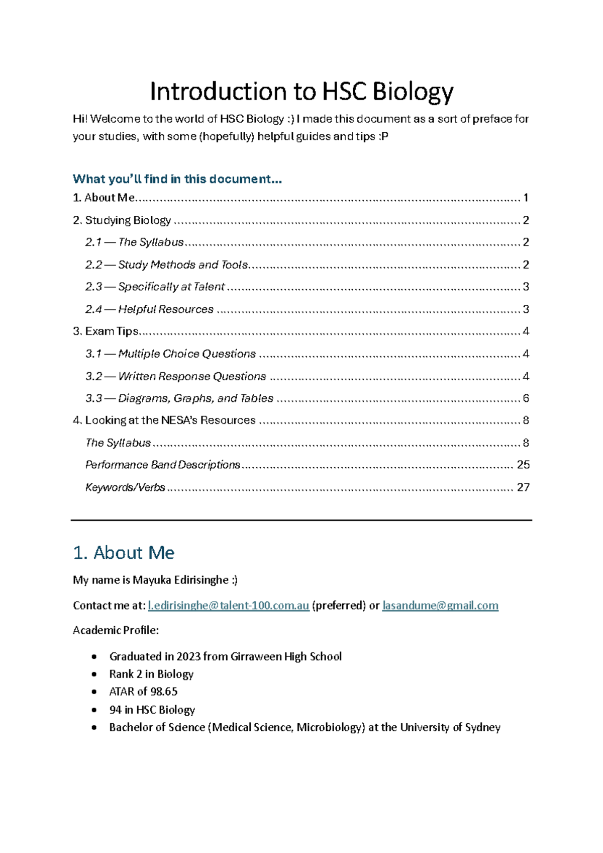 HSC Biology Notes: Study Guides, Tips, and Exam Strategies - Studocu