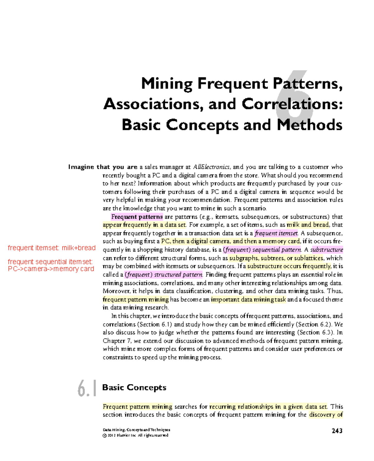 Mining Frequent Patterns, Associations, and Correlations: Concepts ...