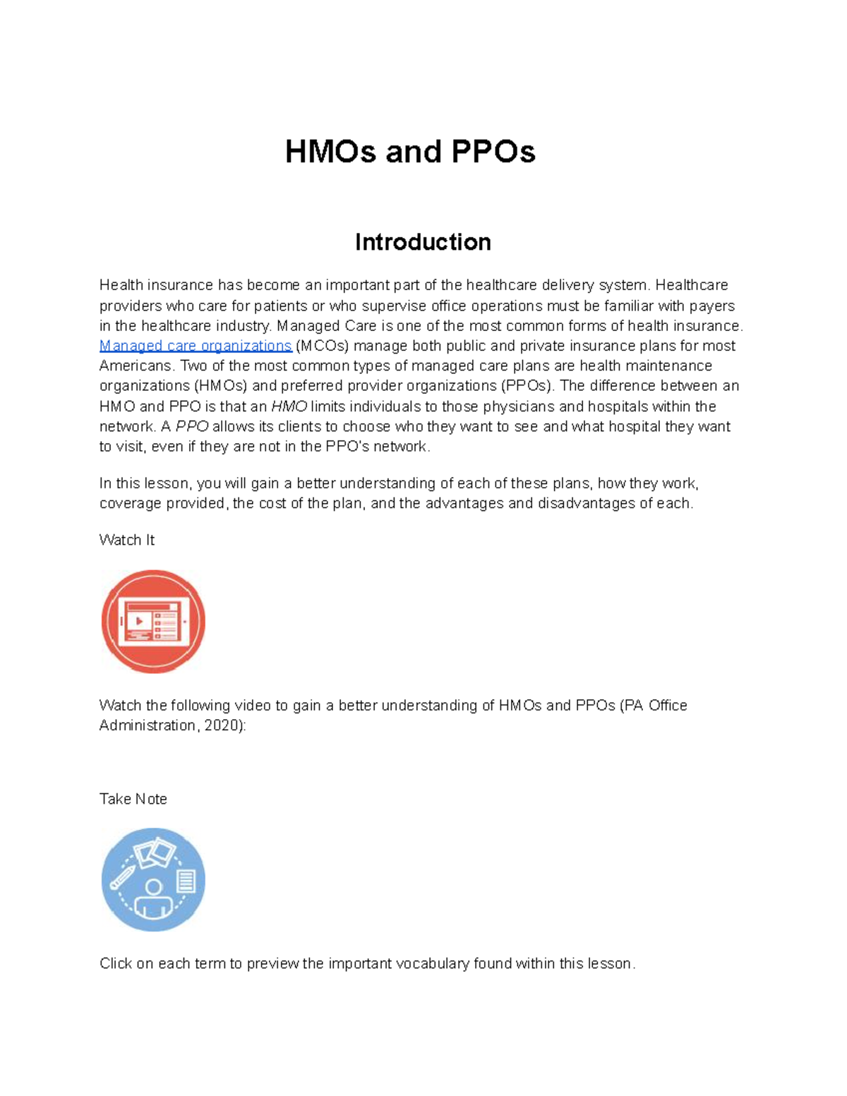 Understanding HMOs vs PPOs: A Study of Managed Care Plans - Studocu