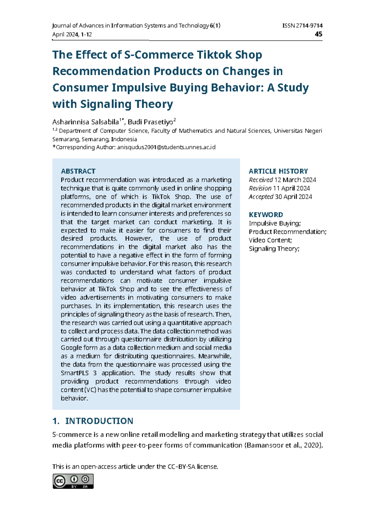 The Effect of TikTok Shop Product Recommendations on Impulsive Buying ...