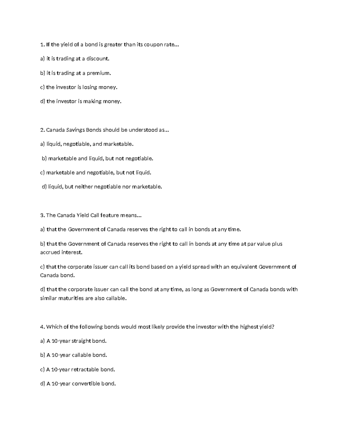 Test #2 Sample Questions - Winter 2024 Finance Exam Prep - Studocu