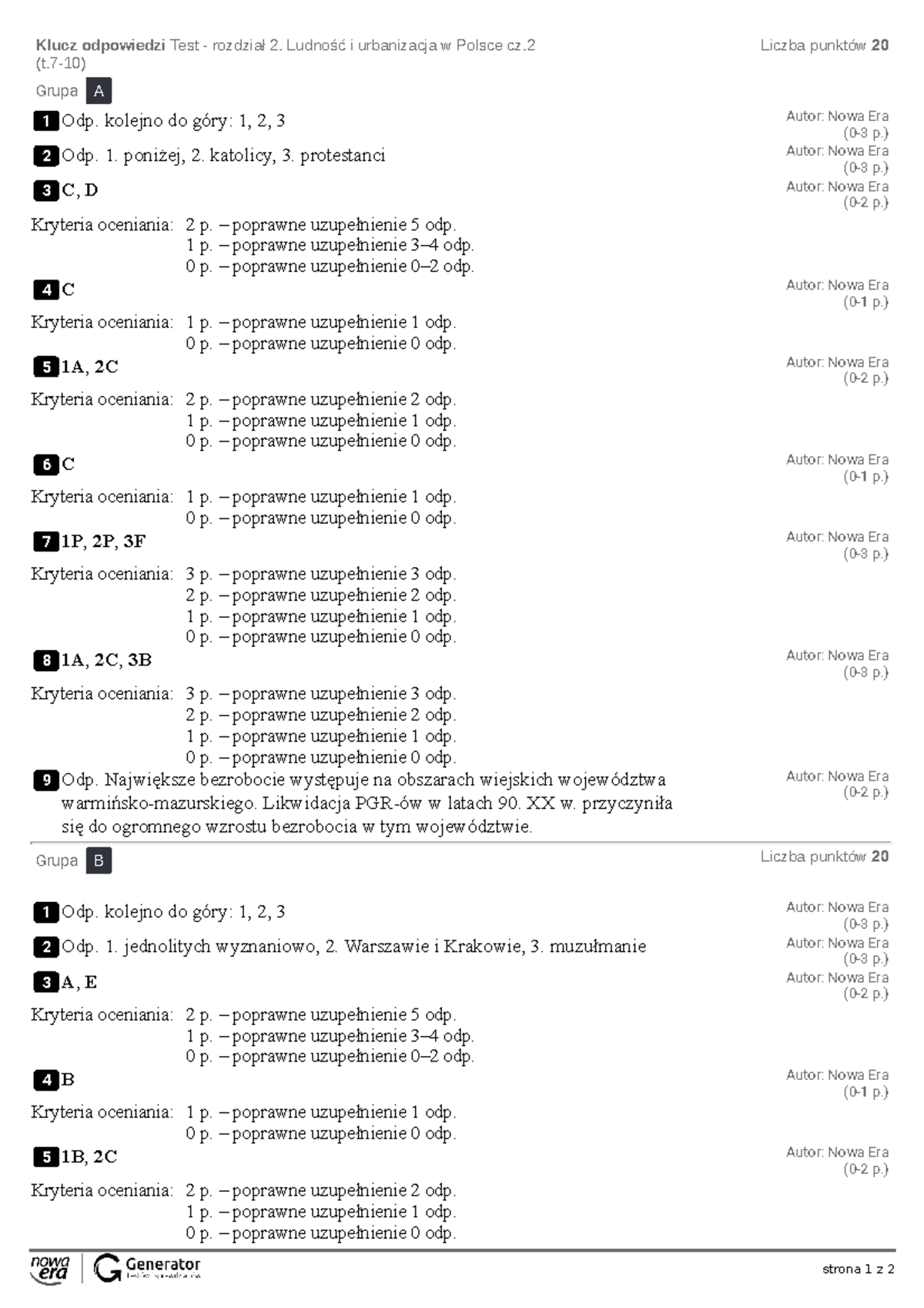Ludność I Urbanizacja Sprawdzian Brainly www.studocu.com