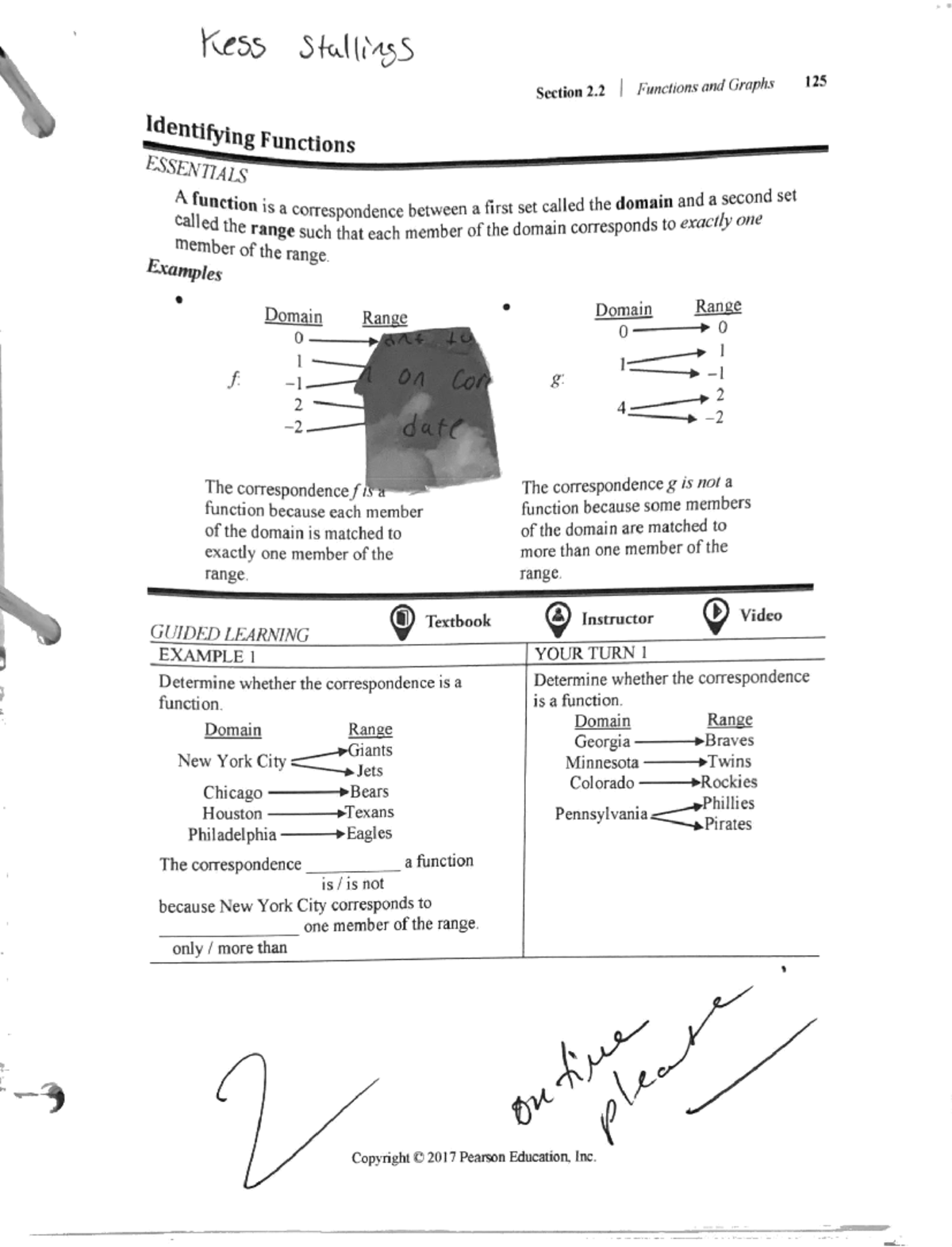 Section 2.2 - Identifying Functions Homework Notes - MATH 125 - Studocu