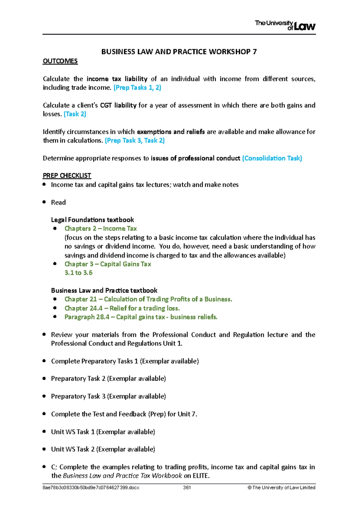 Business Law and Practice 4 - BUSINESS WORKSHOP 4 - BOARD MEETING Board ...