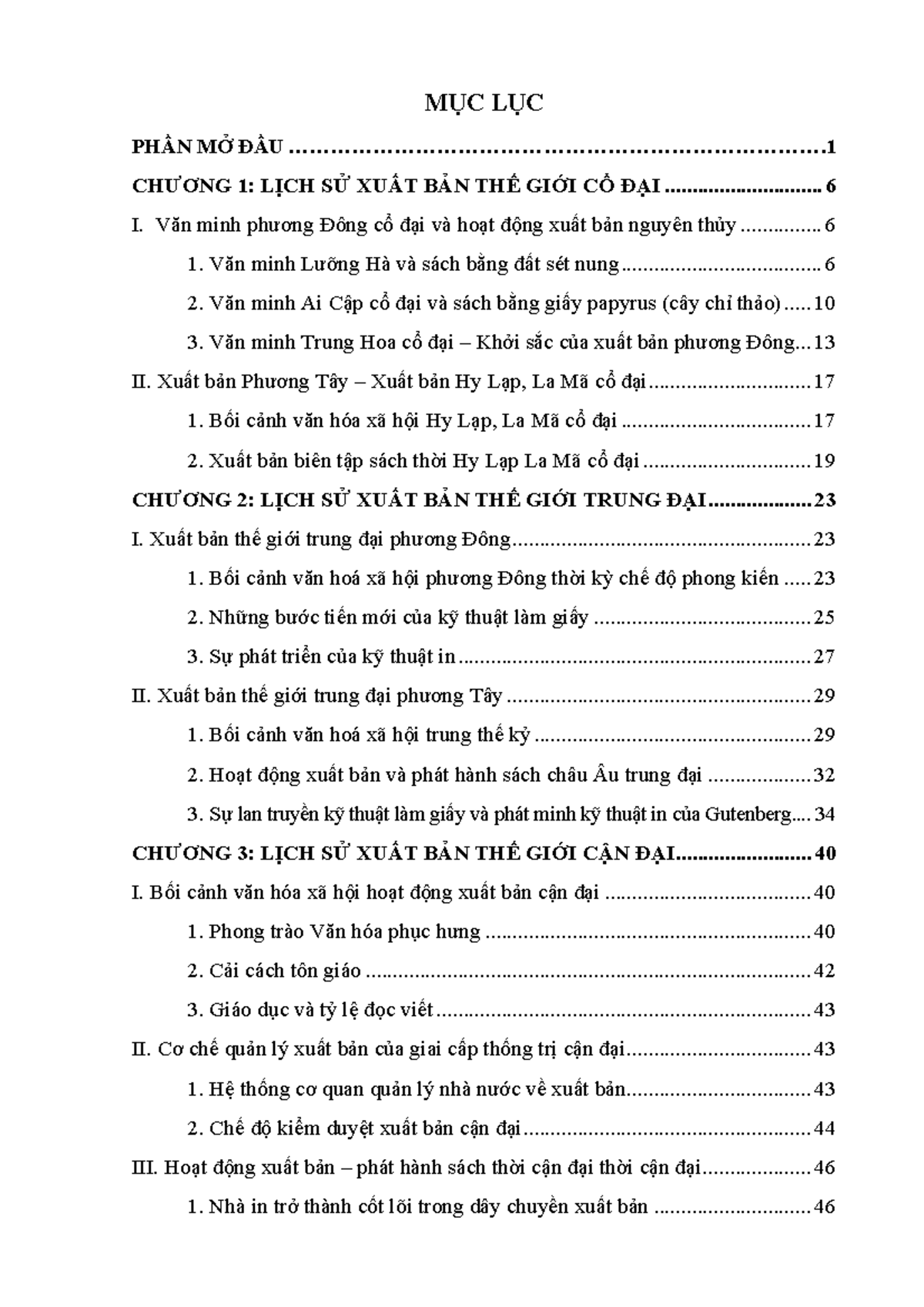 Lịch Sử Xuất Bản Thế Giới & Việt Nam - Tài Liệu Học Phần 3 - Document Preview