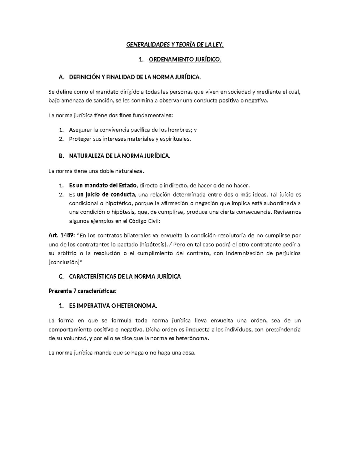 Teoría de la Ley y el Ordenamiento Jurídico: Conceptos Fundamentales ...