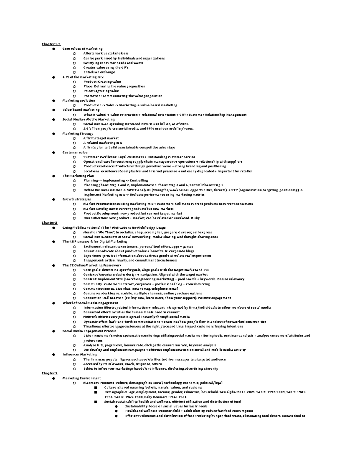 MKT 3000 Final Exam Study Guide - Marketing Foundations Summary - Studocu