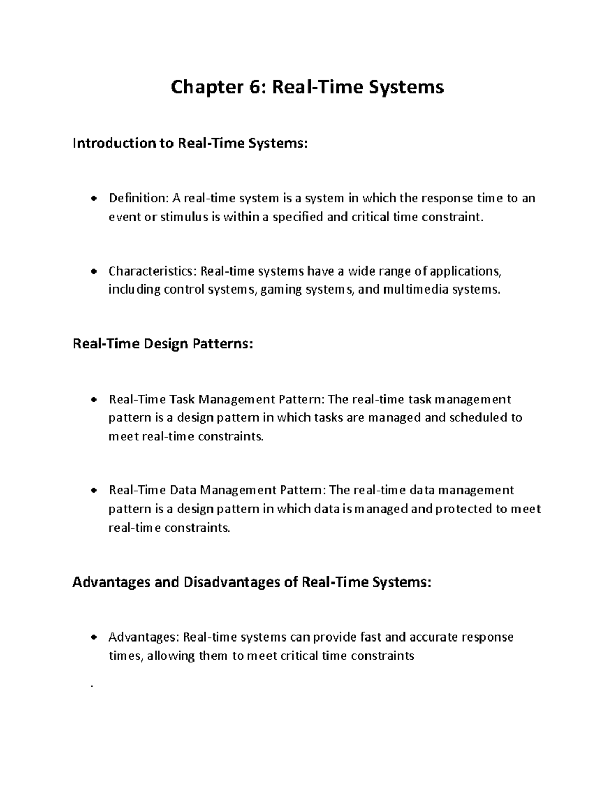 Chapter 6 - Real-Time Systems in Embedded System Design - Studocu
