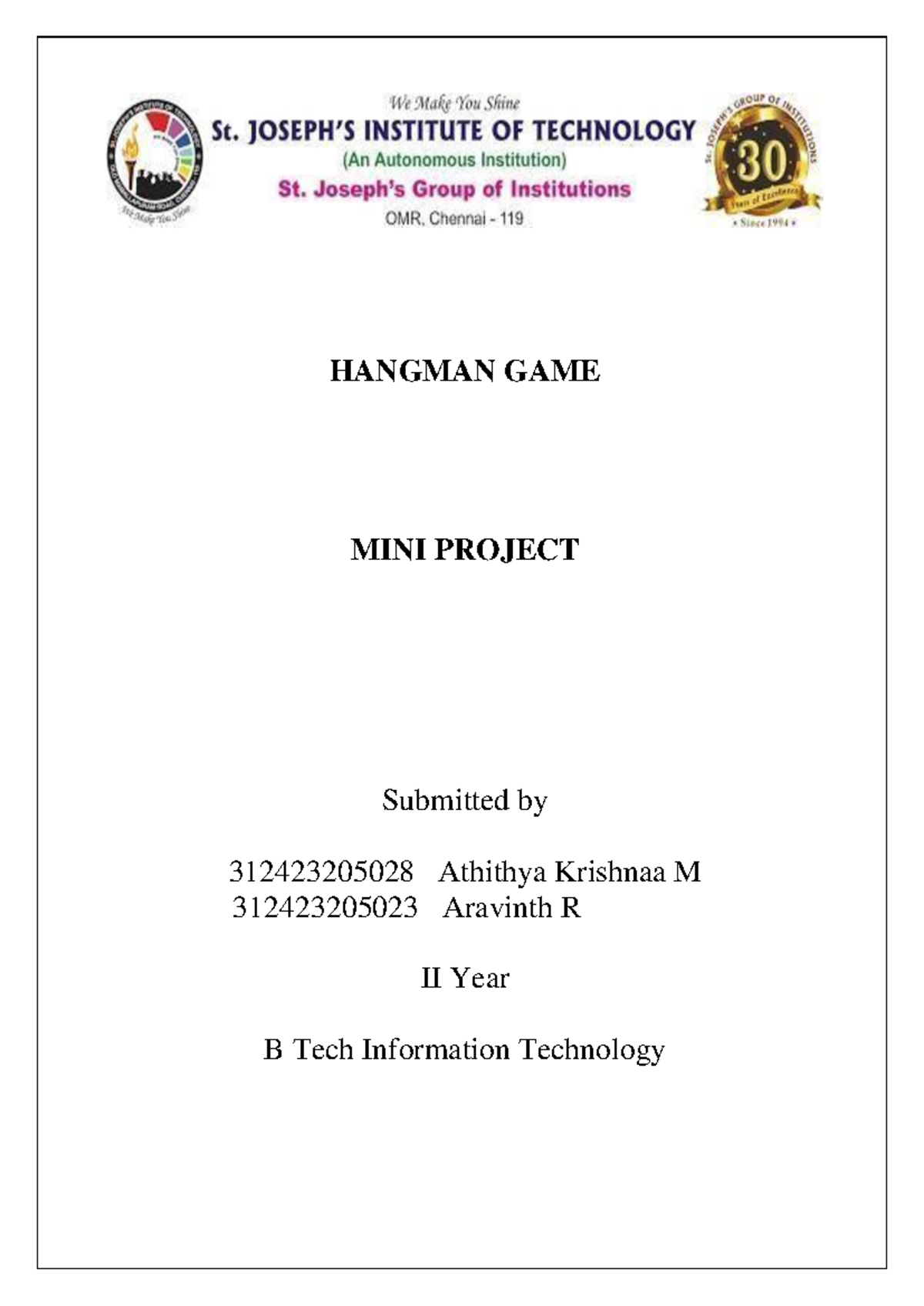 Hangman(AA) removed - dzafEzxcv - HANGMAN GAME MINI PROJECT Submitted ...